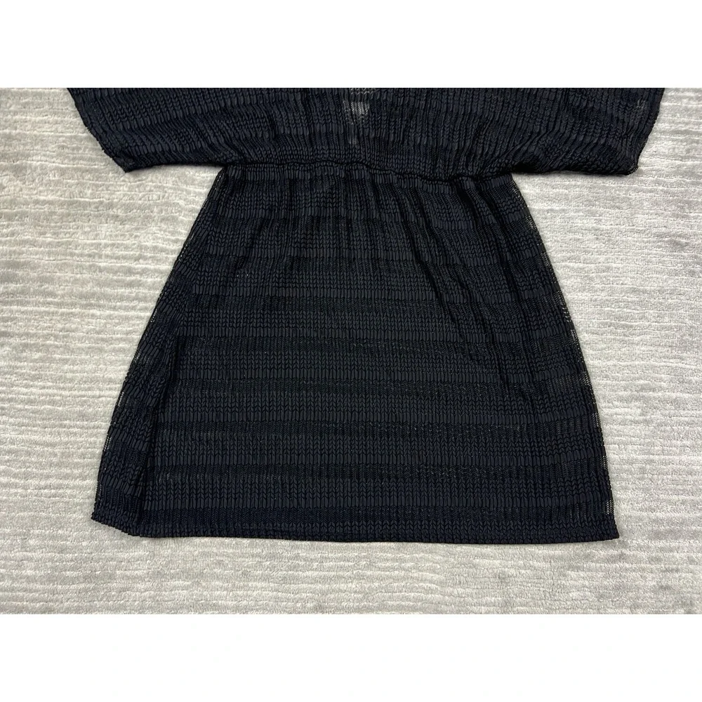 Jordan Taylor Top Womens‎ Small Black Swimwear Cover Up Short Sleeve